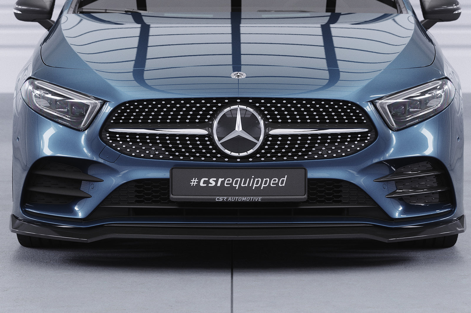 CSR Frontspoiler | Cup-Spoilerlippe mit ABE für Mercedes-Benz A-Klasse 177 A35 AMG/AMG-Line CSL664-C Carbon Look Hochglanz (keine Lackierung erforderlich)