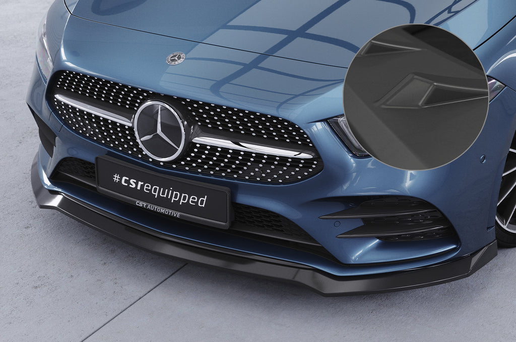 CSR Frontspoiler | Cup-Spoilerlippe mit ABE für Mercedes-Benz A-Klasse 177 A35 AMG/AMG-Line CSL664-L Unlackiert roh (Lackierung erforderlich)