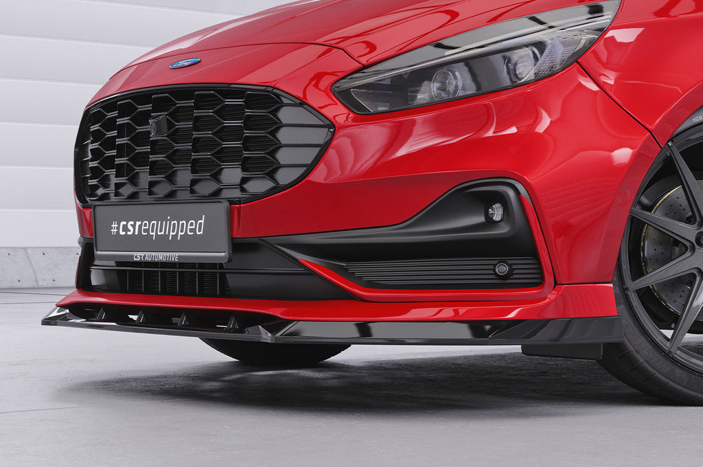 CSR Frontspoiler | Cup-Spoilerlippe mit ABE für Ford S-Max MK2 CSL666-G Glossy schwarz Hochglanz (keine Lackierung erforderlich)