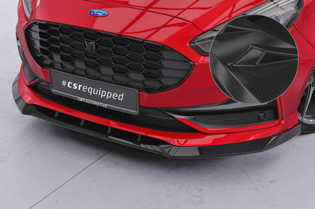 CSR Frontspoiler | Cup-Spoilerlippe mit ABE für Ford S-Max MK2 CSL666-C Carbon Look Hochglanz (keine Lackierung erforderlich)