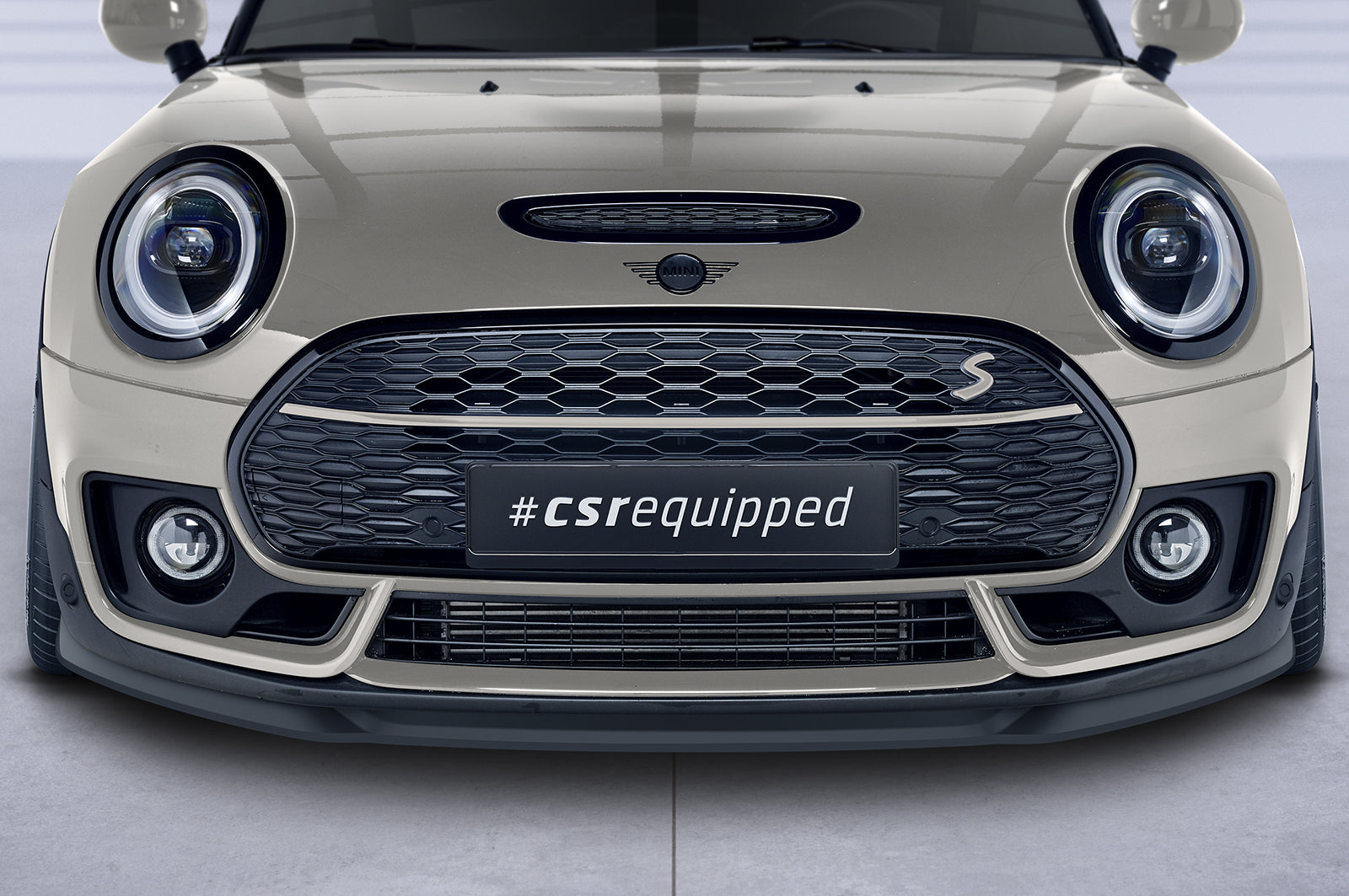 CSR Frontspoiler | Cup-Spoilerlippe mit ABE für Mini Clubman F54 Cooper S CSL667-S Strukturiert schwarz matt (keine Lackierung erforderlich)