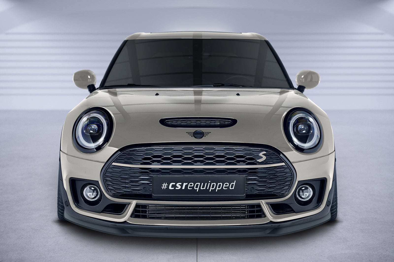 CSR Frontspoiler | Cup-Spoilerlippe mit ABE für Mini Clubman F54 Cooper S CSL667-S Strukturiert schwarz matt (keine Lackierung erforderlich)