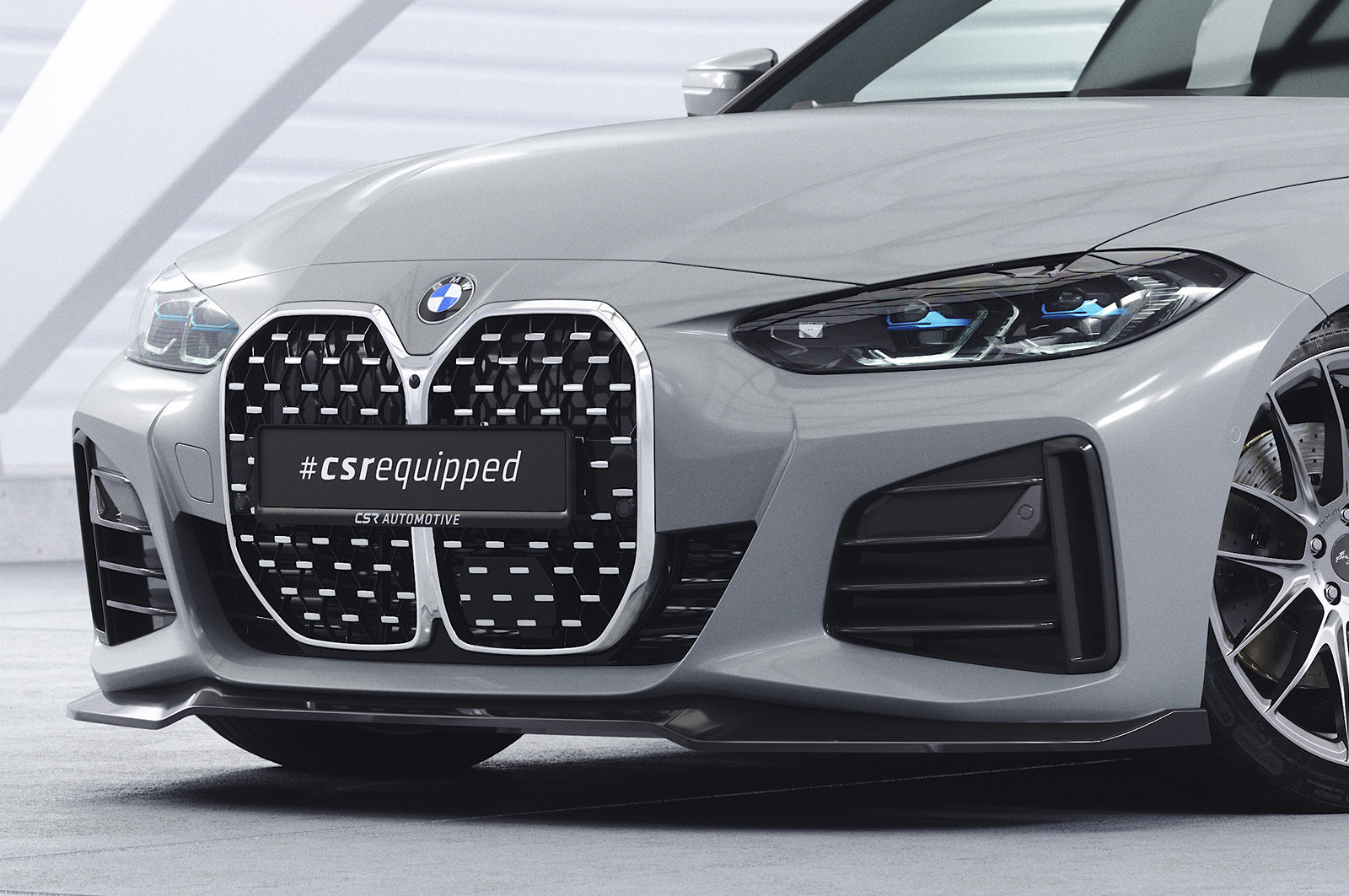 CSR Frontspoiler | Cup-Spoilerlippe mit ABE für BMW 4er (G26) / i4 M-Paket CSL668-G Glossy schwarz Hochglanz (keine Lackierung erforderlich)