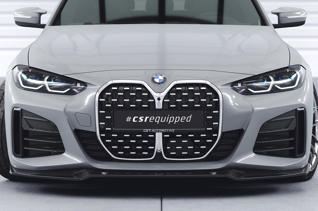 CSR Frontspoiler | Cup-Spoilerlippe mit ABE für BMW 4er (G26) / i4 M-Paket CSL668-G Glossy schwarz Hochglanz (keine Lackierung erforderlich)