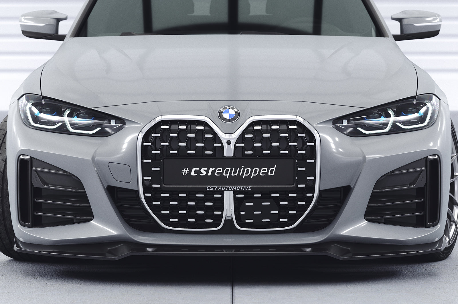 CSR Frontspoiler | Cup-Spoilerlippe mit ABE für BMW 4er (G26) / i4 M-Paket CSL668-G Glossy schwarz Hochglanz (keine Lackierung erforderlich)