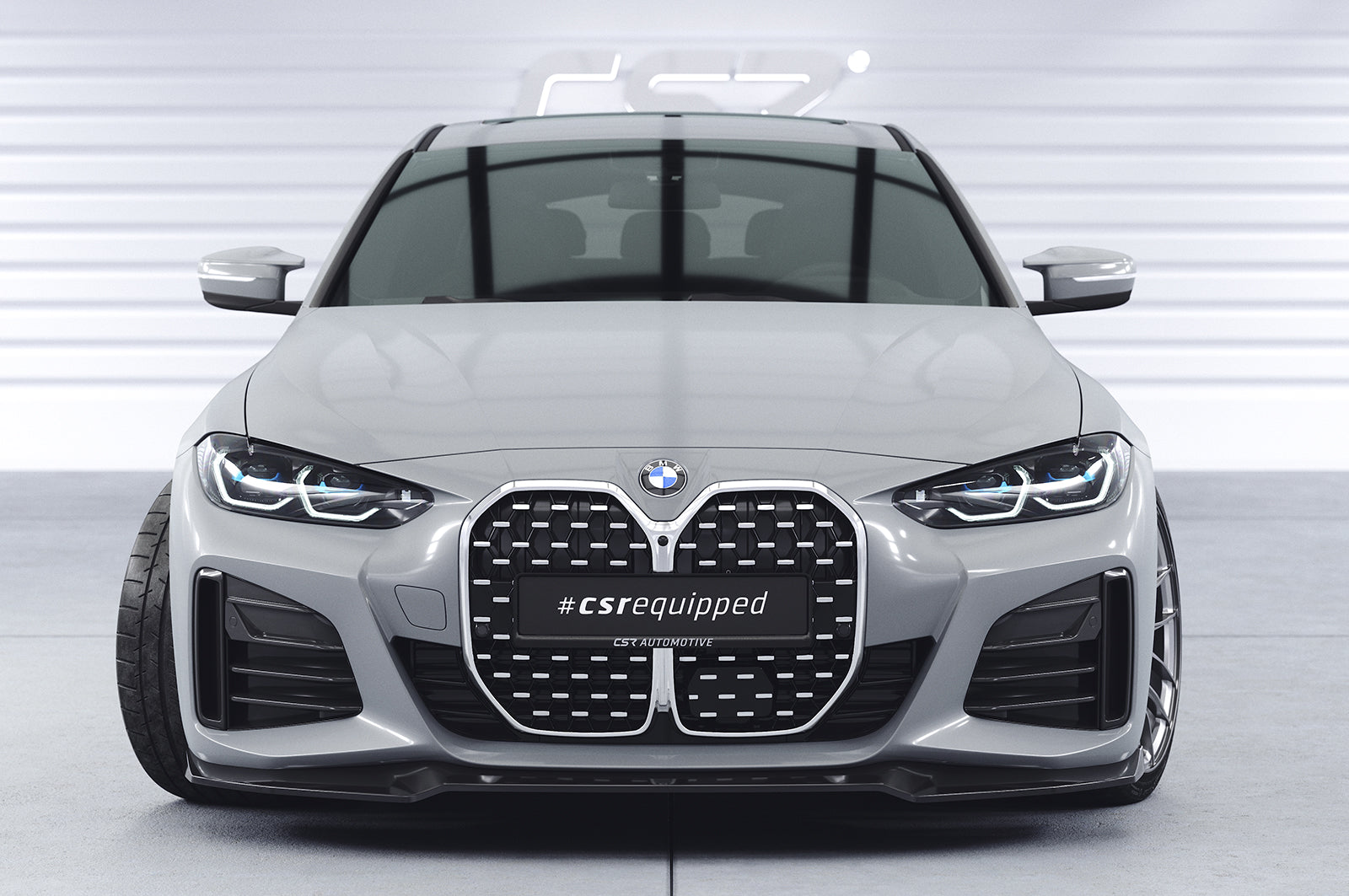 CSR Frontspoiler | Cup-Spoilerlippe mit ABE für BMW 4er (G26) / i4 M-Paket CSL668-G Glossy schwarz Hochglanz (keine Lackierung erforderlich)