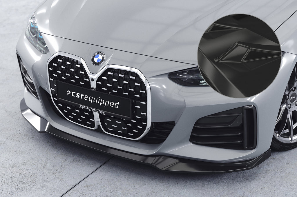 CSR Frontspoiler | Cup-Spoilerlippe mit ABE für BMW 4er (G26) / i4 M-Paket CSL668-G Glossy schwarz Hochglanz (keine Lackierung erforderlich)