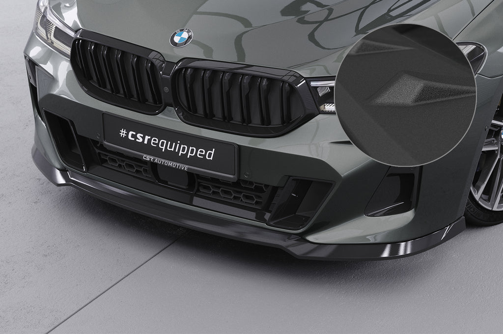 CSR Frontspoiler | Cup-Spoilerlippe mit ABE für BMW 6er (G32) M-Paket CSL669-S Strukturiert schwarz matt (keine Lackierung erforderlich)