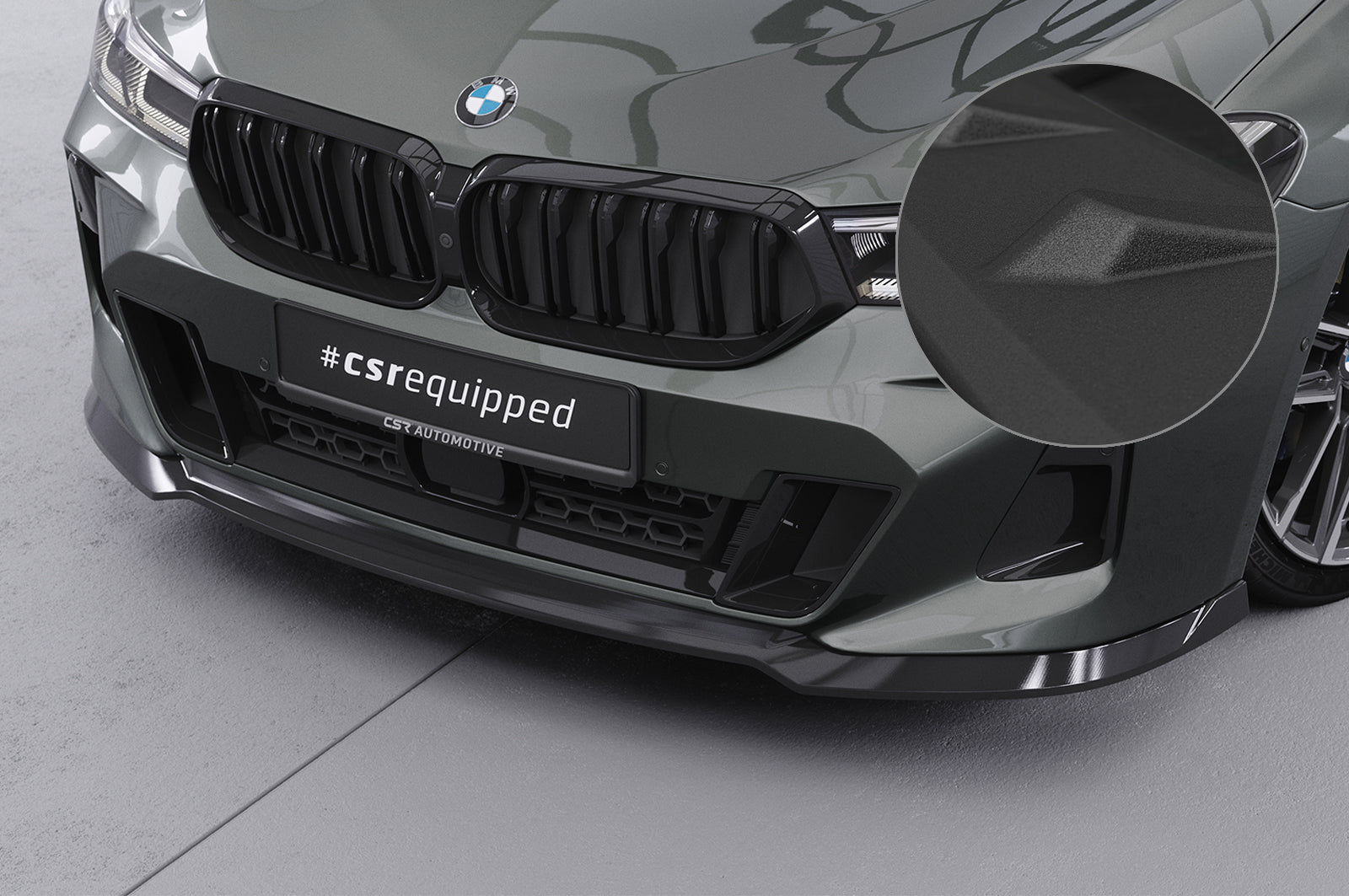 CSR Frontspoiler | Cup-Spoilerlippe mit ABE für BMW 6er (G32) M-Paket CSL669-S Strukturiert schwarz matt (keine Lackierung erforderlich)