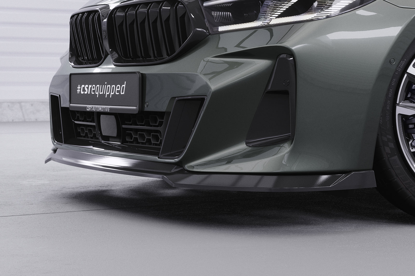 CSR Frontspoiler | Cup-Spoilerlippe mit ABE für BMW 6er (G32) M-Paket CSL669-L Unlackiert roh (Lackierung erforderlich)