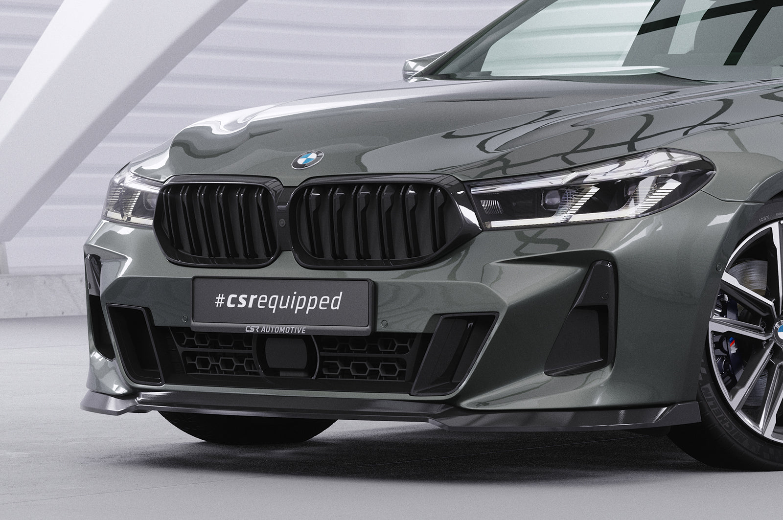 CSR Frontspoiler | Cup-Spoilerlippe mit ABE für BMW 6er (G32) M-Paket CSL669-C Carbon Look Hochglanz (keine Lackierung erforderlich)
