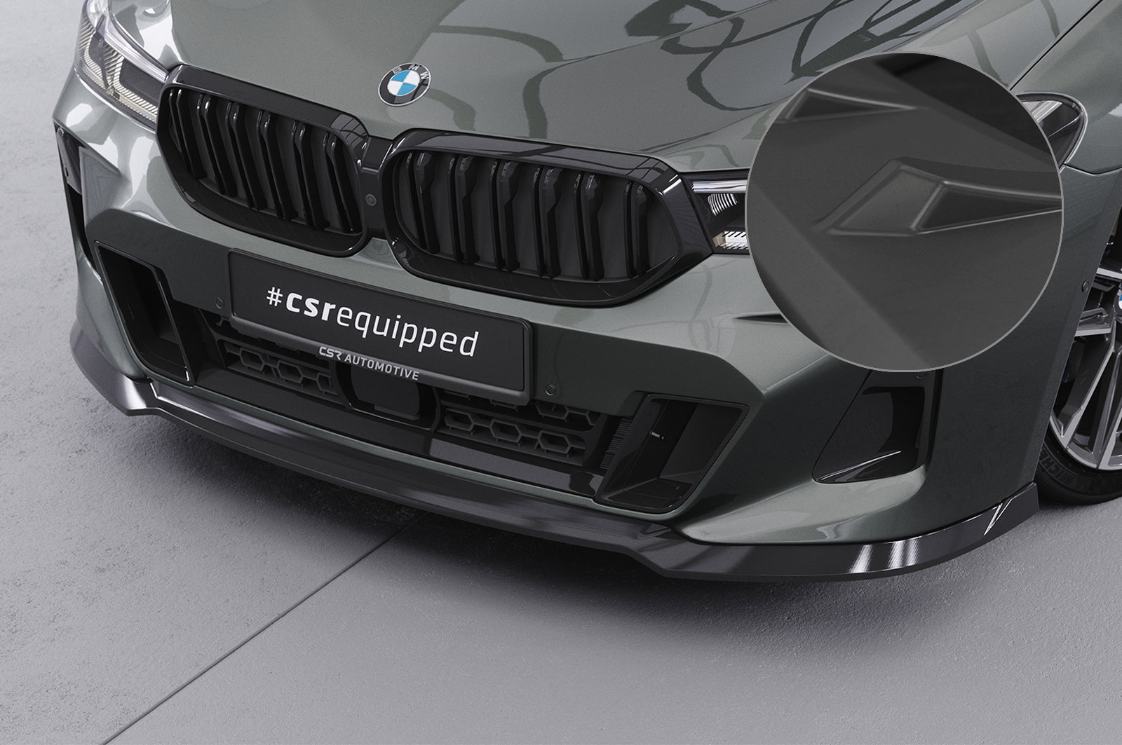 CSR Frontspoiler | Cup-Spoilerlippe mit ABE für BMW 6er (G32) M-Paket CSL669-L Unlackiert roh (Lackierung erforderlich)