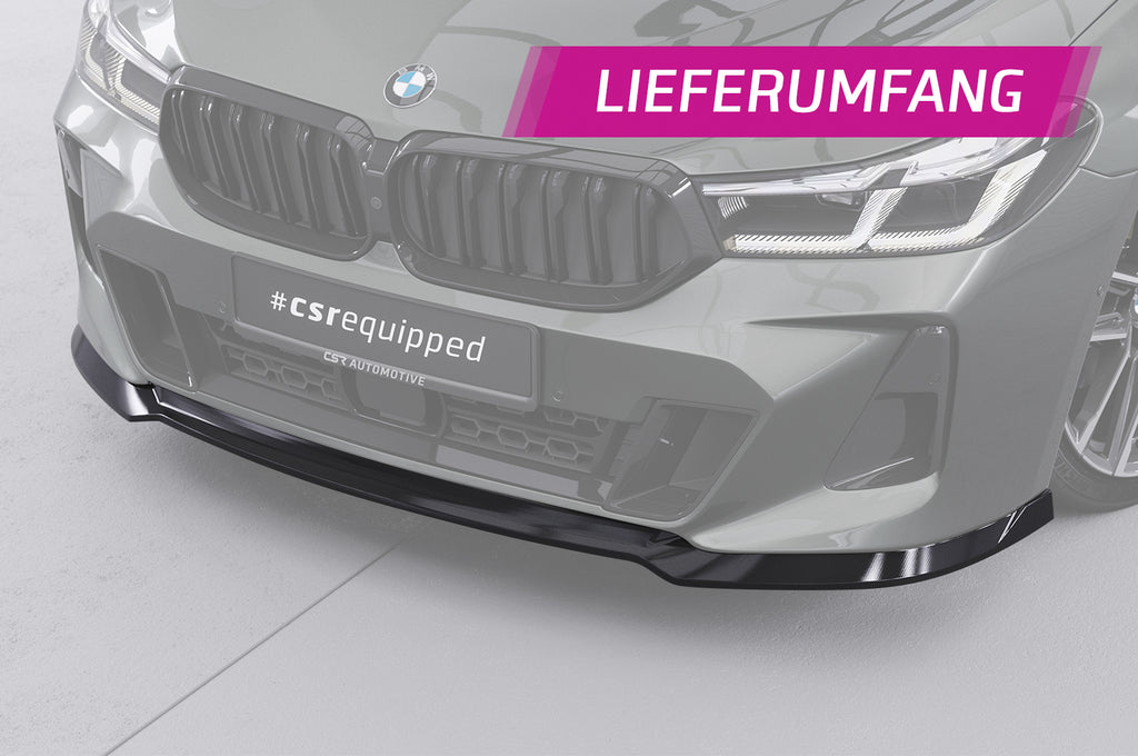 CSR Frontspoiler | Cup-Spoilerlippe mit ABE für BMW 6er (G32) M-Paket CSL669-L Unlackiert roh (Lackierung erforderlich)