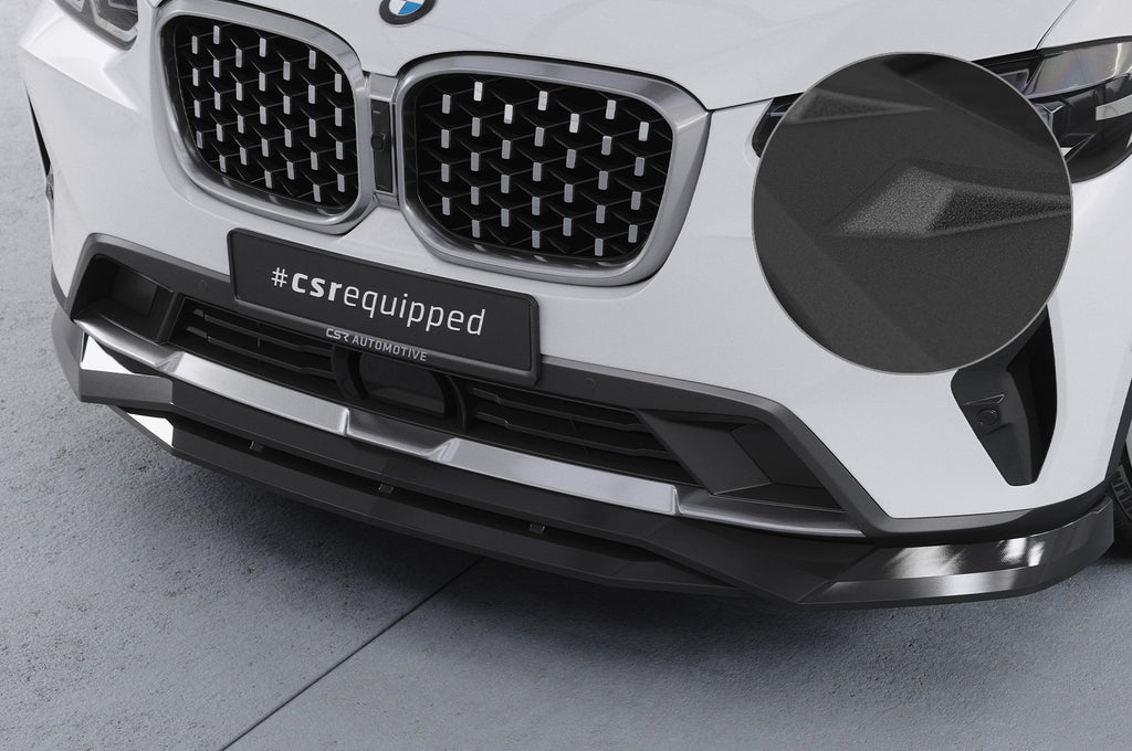 CSR Frontspoiler | Cup-Spoilerlippe mit ABE für BMW X4 (G02) CSL670-S Strukturiert schwarz matt (keine Lackierung erforderlich)