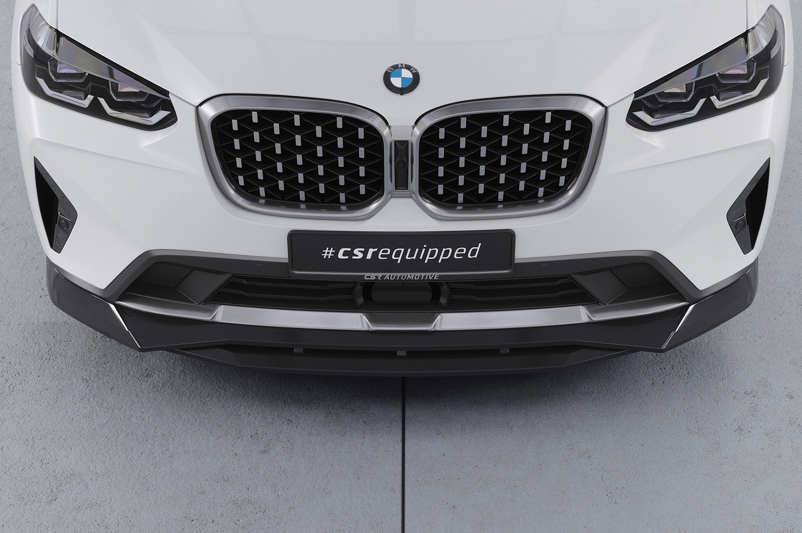 CSR Frontspoiler | Cup-Spoilerlippe mit ABE für BMW X4 (G02) CSL670-S Strukturiert schwarz matt (keine Lackierung erforderlich)