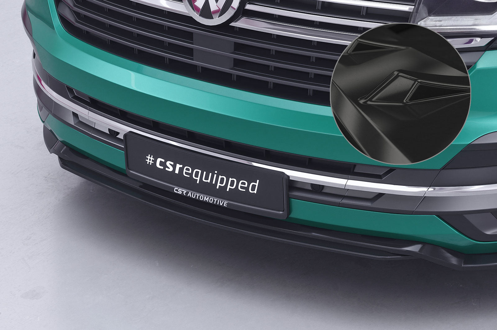 CSR Frontspoiler | Cup-Spoilerlippe mit ABE für VW T6.1 CSL671-G Glossy schwarz Hochglanz (keine Lackierung erforderlich)