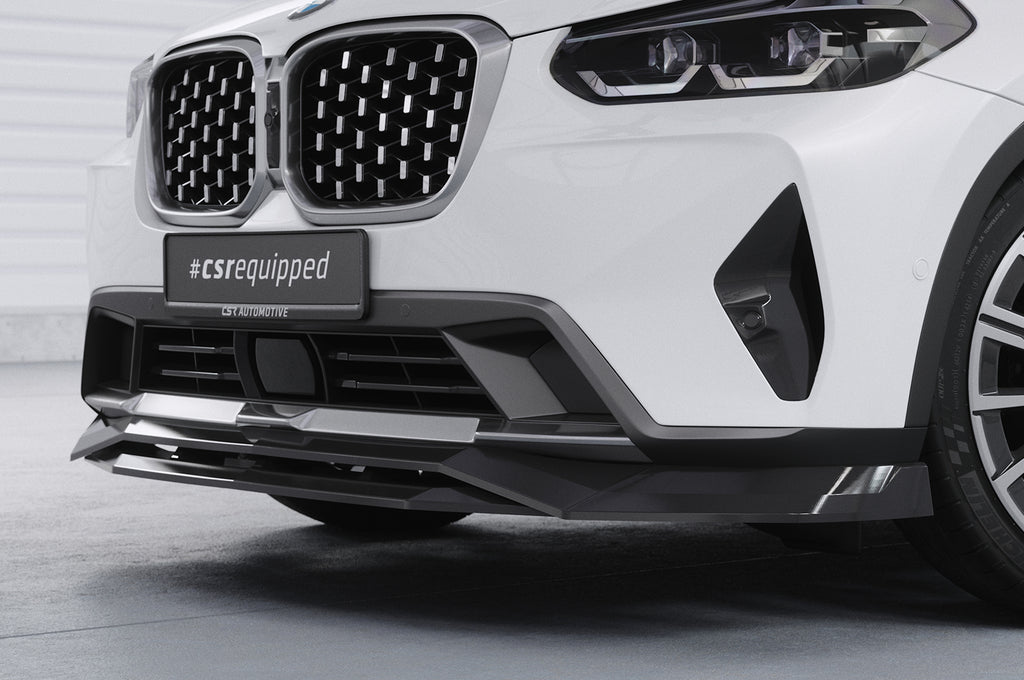 CSR Frontspoiler | Cup-Spoilerlippe mit ABE für BMW X4 (G02) CSL672-L Unlackiert roh (Lackierung erforderlich)