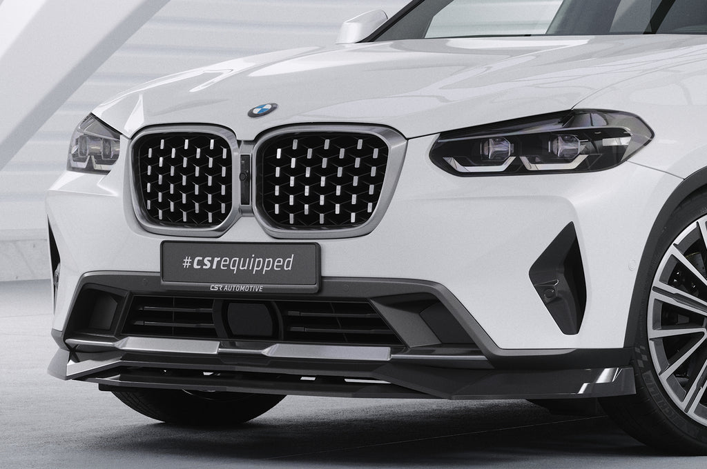 CSR Frontspoiler | Cup-Spoilerlippe mit ABE für BMW X4 (G02) CSL672-C Carbon Look Hochglanz (keine Lackierung erforderlich)