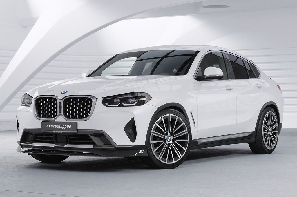 CSR Frontspoiler | Cup-Spoilerlippe mit ABE für BMW X4 (G02) CSL672-C Carbon Look Hochglanz (keine Lackierung erforderlich)