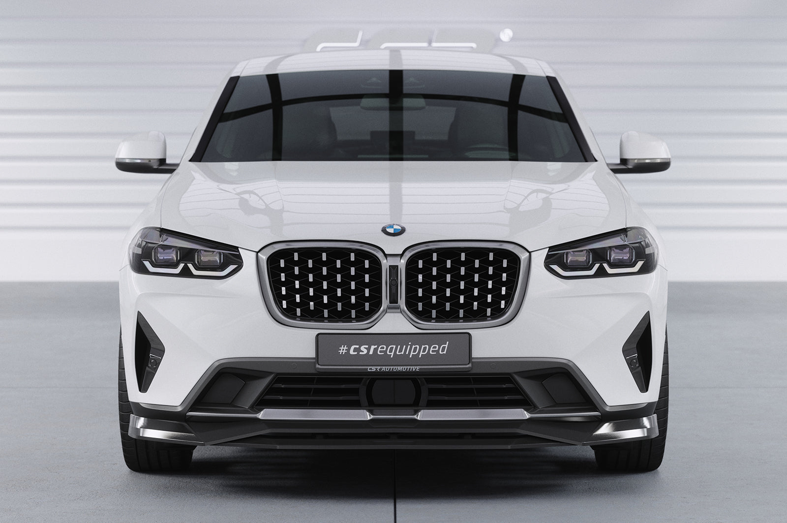 CSR Frontspoiler | Cup-Spoilerlippe mit ABE für BMW X4 (G02) CSL672-L Unlackiert roh (Lackierung erforderlich)