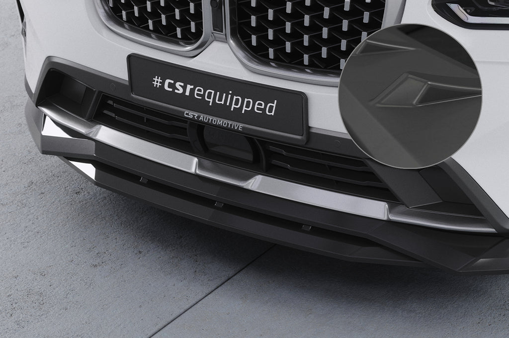 CSR Frontspoiler | Cup-Spoilerlippe mit ABE für BMW X4 (G02) CSL672-L Unlackiert roh (Lackierung erforderlich)
