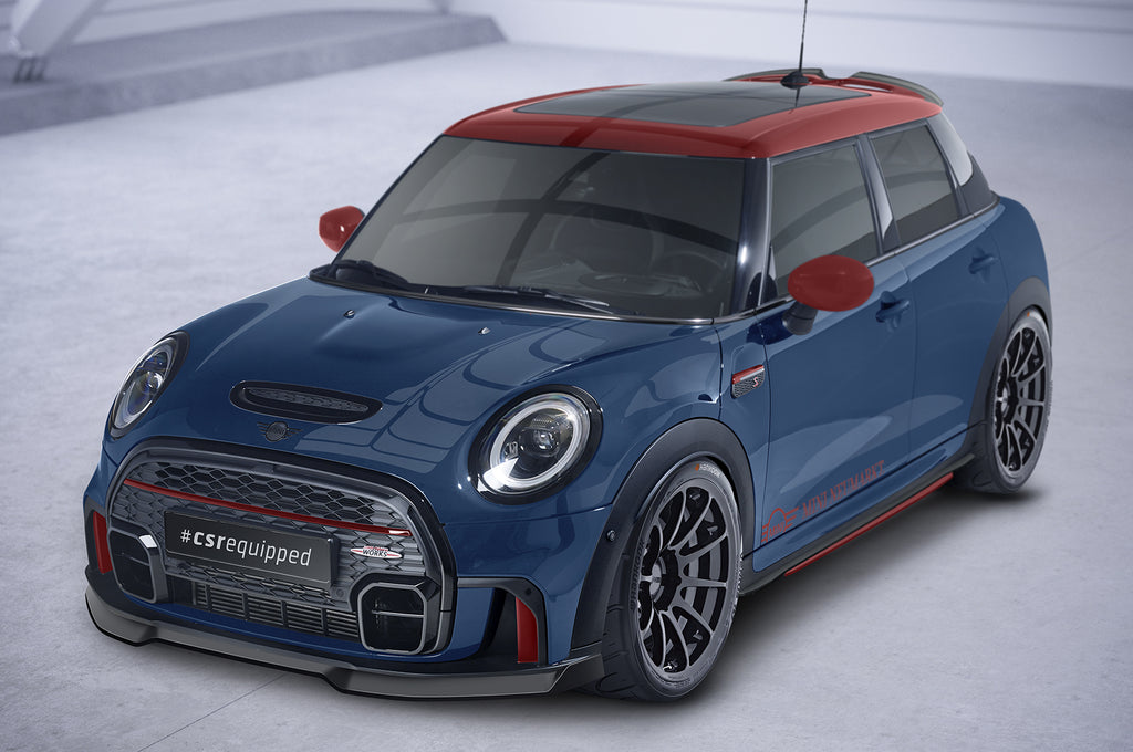 CSR Frontspoiler | Cup-Spoilerlippe mit ABE für Mini F55, F56, F57 JCW-Trim CSL673-L Unlackiert roh (Lackierung erforderlich)