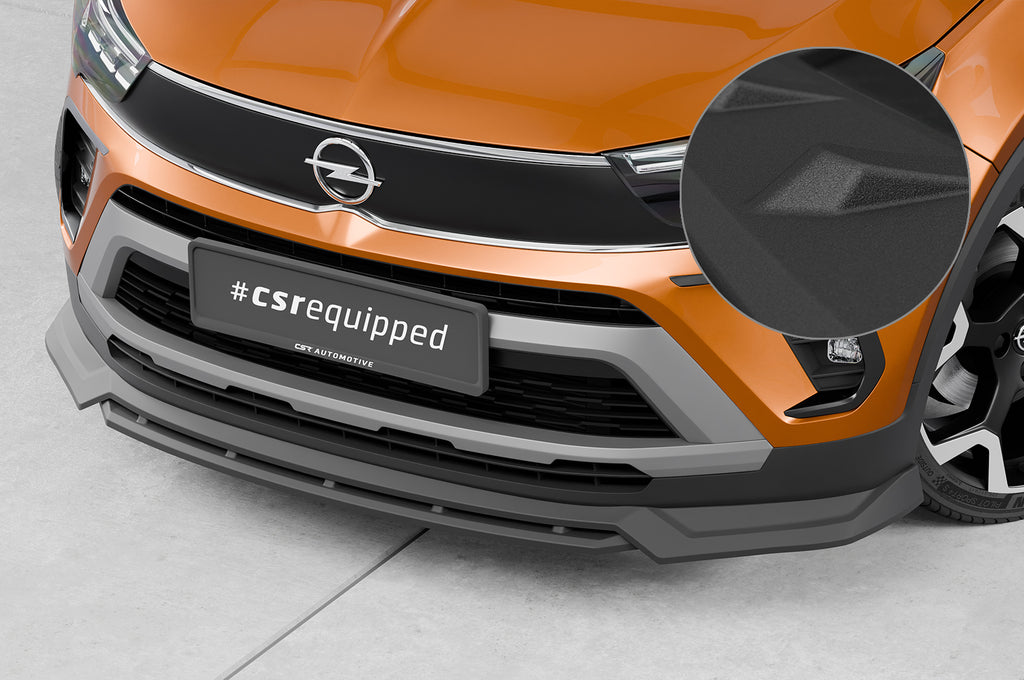 CSR Frontspoiler | Cup-Spoilerlippe mit ABE für Opel Crossland CSL675-S Strukturiert schwarz matt (keine Lackierung erforderlich)