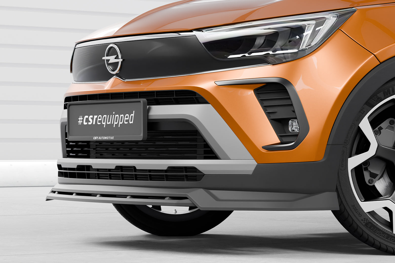 CSR Frontspoiler | Cup-Spoilerlippe mit ABE für Opel Crossland CSL675-S Strukturiert schwarz matt (keine Lackierung erforderlich)