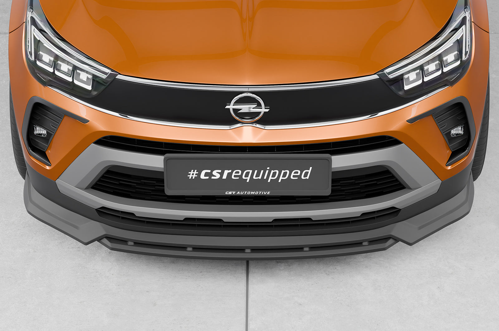 CSR Frontspoiler | Cup-Spoilerlippe mit ABE für Opel Crossland CSL675-S Strukturiert schwarz matt (keine Lackierung erforderlich)