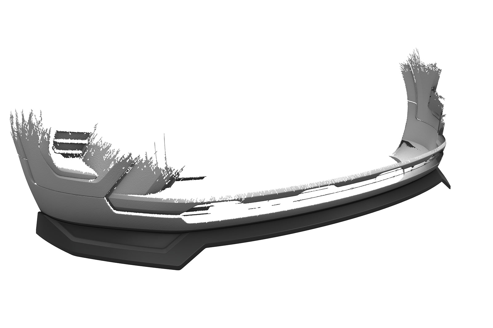 CSR Frontspoiler | Cup-Spoilerlippe mit ABE für Opel Crossland CSL675-S Strukturiert schwarz matt (keine Lackierung erforderlich)