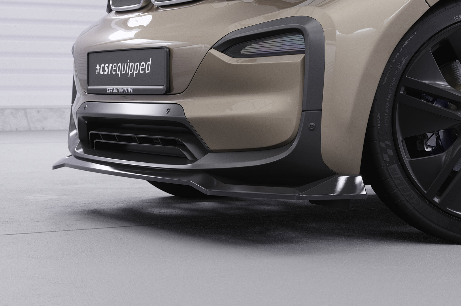 CSR Frontspoiler | Cup-Spoilerlippe mit ABE für BMW i3 CSL676-G Glossy schwarz Hochglanz (keine Lackierung erforderlich)