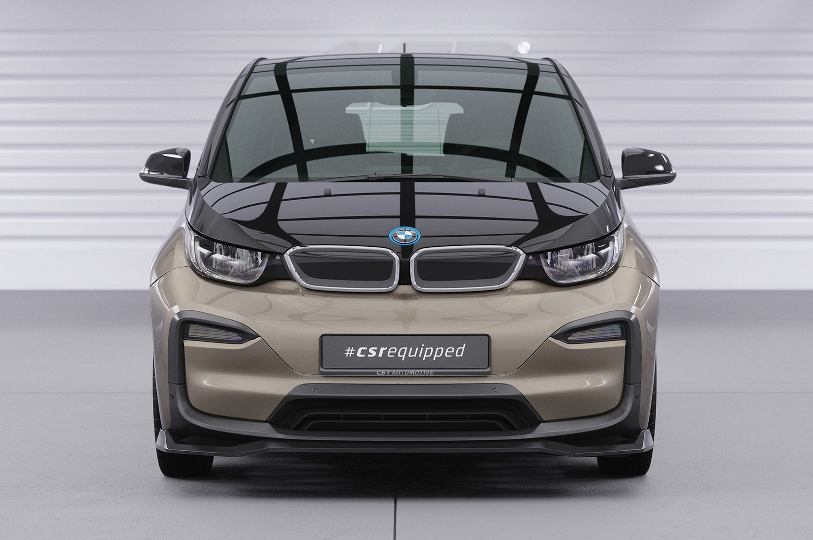 CSR Frontspoiler | Cup-Spoilerlippe mit ABE für BMW i3 CSL676-C Carbon Look Hochglanz (keine Lackierung erforderlich)