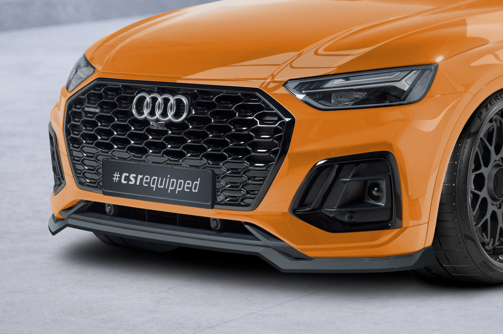 CSR Frontspoiler | Cup-Spoilerlippe mit ABE für Audi Q5 (FY/FYT) S-Line / SQ5 (FY) CSL677-L Unlackiert roh (Lackierung erforderlich)