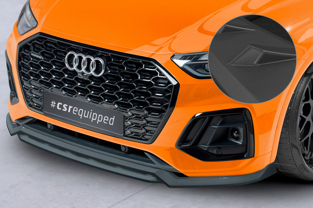 CSR Frontspoiler | Cup-Spoilerlippe mit ABE für Audi Q5 (FY/FYT) S-Line / SQ5 (FY) CSL677-L Unlackiert roh (Lackierung erforderlich)