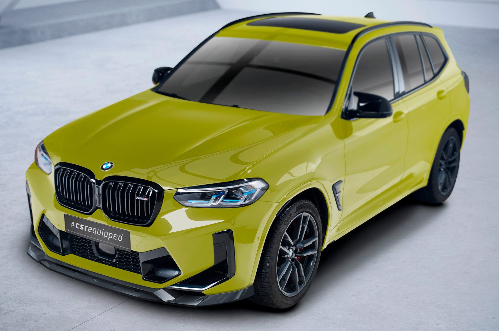 CSR Frontspoiler | Cup-Spoilerlippe mit ABE für BMW X3 (F97) CSL678-S Strukturiert schwarz matt (keine Lackierung erforderlich)