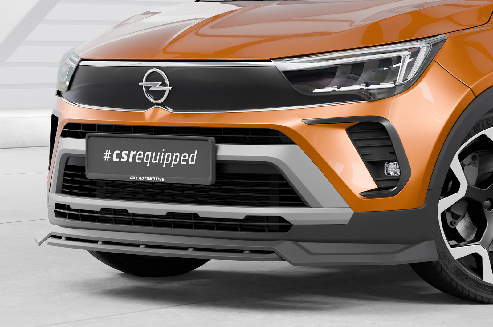 CSR Frontspoiler | Cup-Spoilerlippe mit ABE für Opel Crossland CSL683-L Unlackiert roh (Lackierung erforderlich)