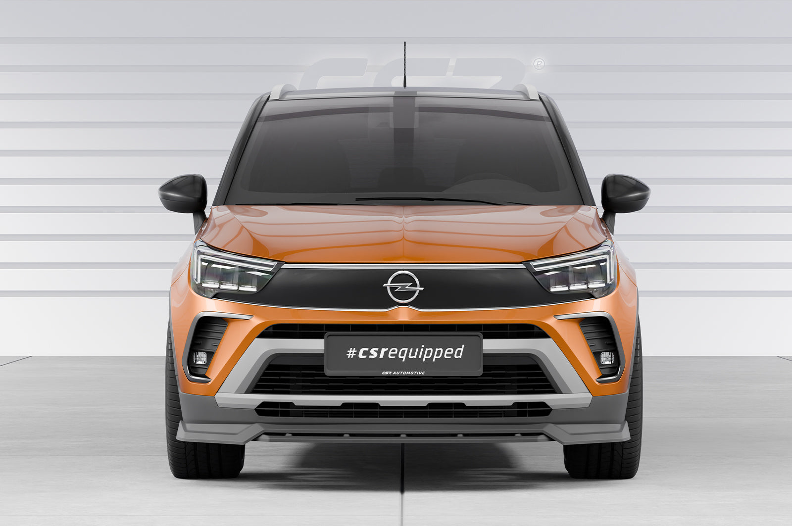 CSR Frontspoiler | Cup-Spoilerlippe mit ABE für Opel Crossland CSL683-S Strukturiert schwarz matt (keine Lackierung erforderlich)