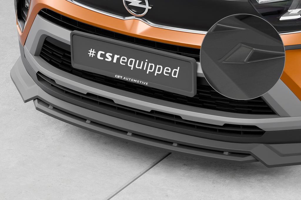 CSR Frontspoiler | Cup-Spoilerlippe mit ABE für Opel Crossland CSL683-L Unlackiert roh (Lackierung erforderlich)