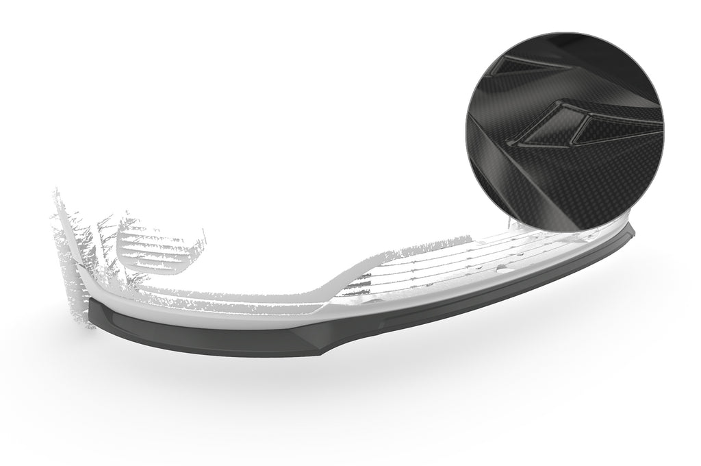 CSR Frontspoiler | Cup-Spoilerlippe mit ABE für Mercedes-Benz EQA (H243) CSL686-C Carbon Look Hochglanz (keine Lackierung erforderlich)