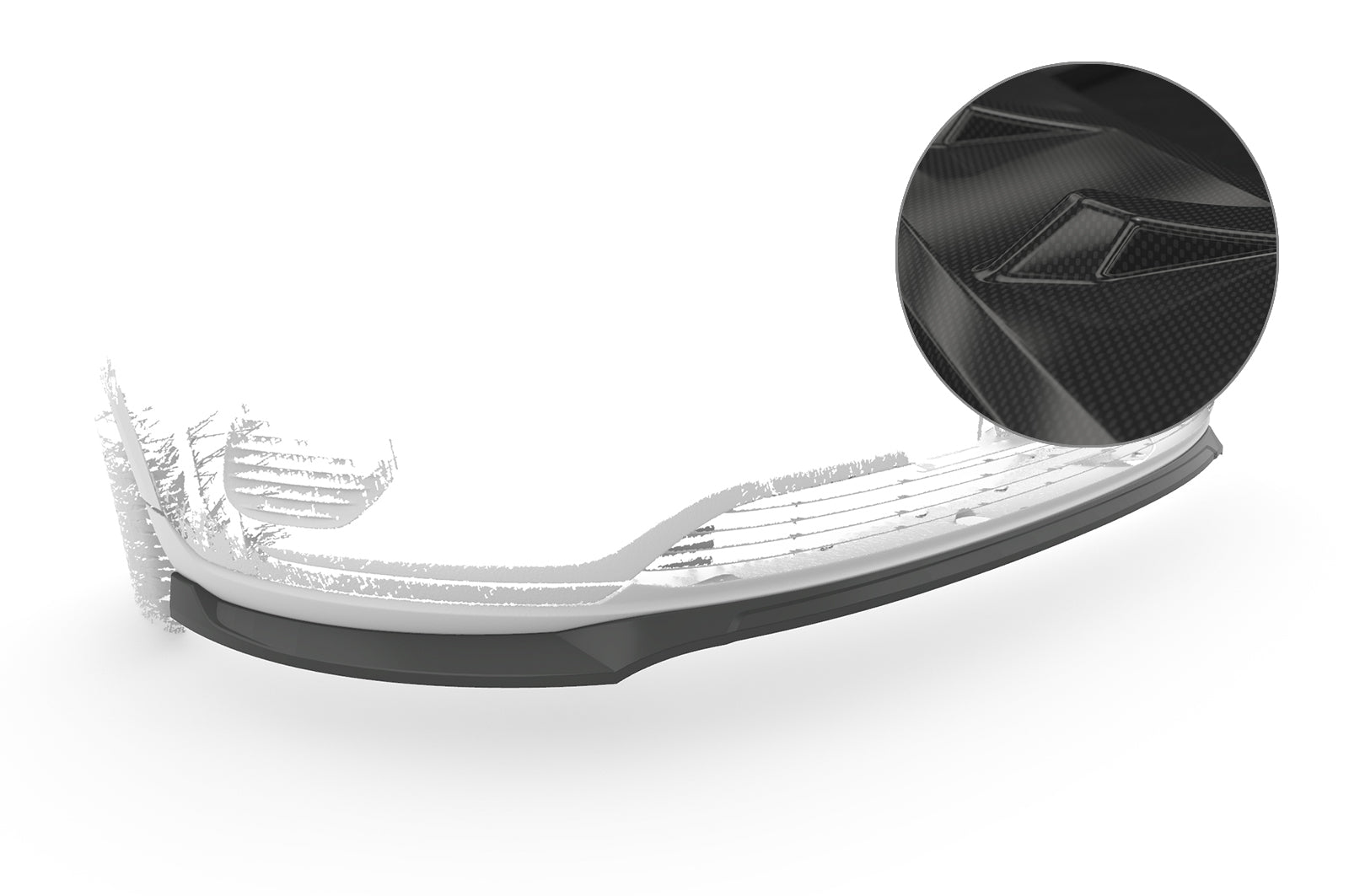 CSR Frontspoiler | Cup-Spoilerlippe mit ABE für Mercedes-Benz EQA (H243) CSL686-C Carbon Look Hochglanz (keine Lackierung erforderlich)