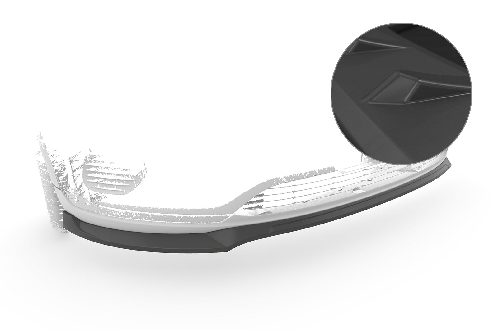 CSR Frontspoiler | Cup-Spoilerlippe mit ABE für Mercedes-Benz EQA (H243) CSL686-L Unlackiert roh (Lackierung erforderlich)
