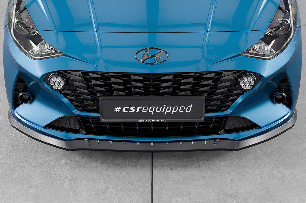 CSR Frontspoiler | Cup-Spoilerlippe mit ABE für Hyundai I10 (3. Gen) CSL687-S Strukturiert schwarz matt (keine Lackierung erforderlich)