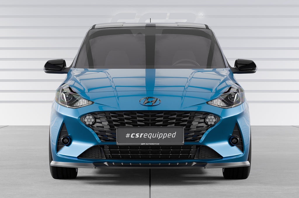 CSR Frontspoiler | Cup-Spoilerlippe mit ABE für Hyundai I10 (3. Gen) CSL687-S Strukturiert schwarz matt (keine Lackierung erforderlich)