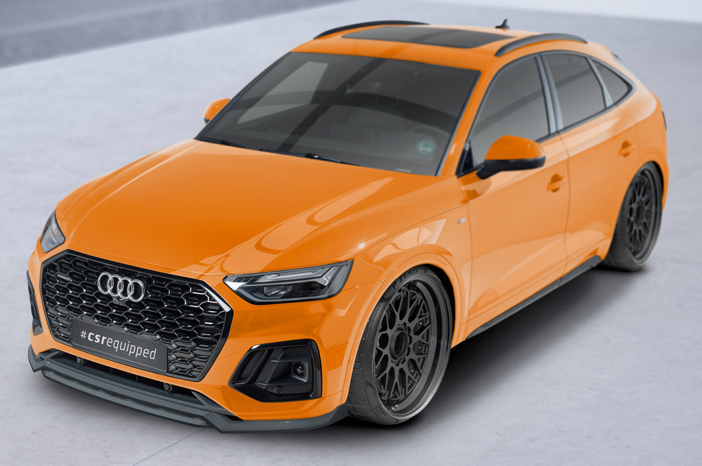 CSR Frontspoiler | Cup-Spoilerlippe mit ABE für Audi Q5 (FY/FYT) S-Line / SQ5 (FY) CSL689-S Strukturiert schwarz matt (keine Lackierung erforderlich)