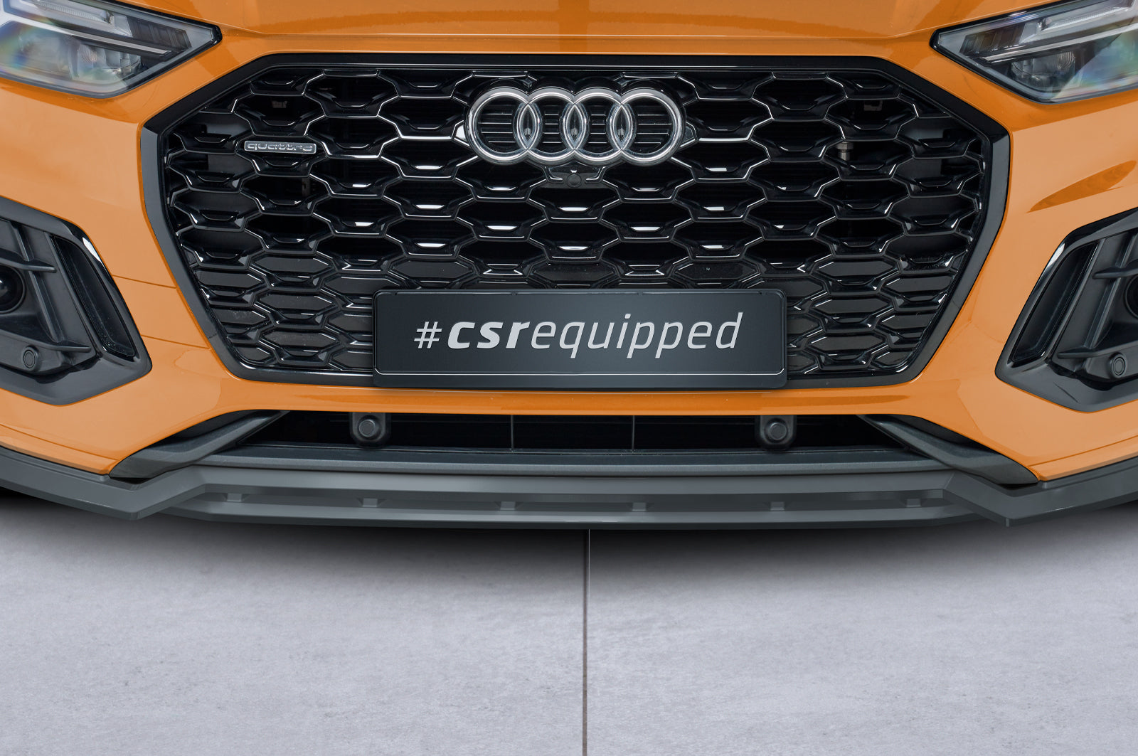 CSR Frontspoiler | Cup-Spoilerlippe mit ABE für Audi Q5 (FY/FYT) S-Line / SQ5 (FY) CSL689-S Strukturiert schwarz matt (keine Lackierung erforderlich)