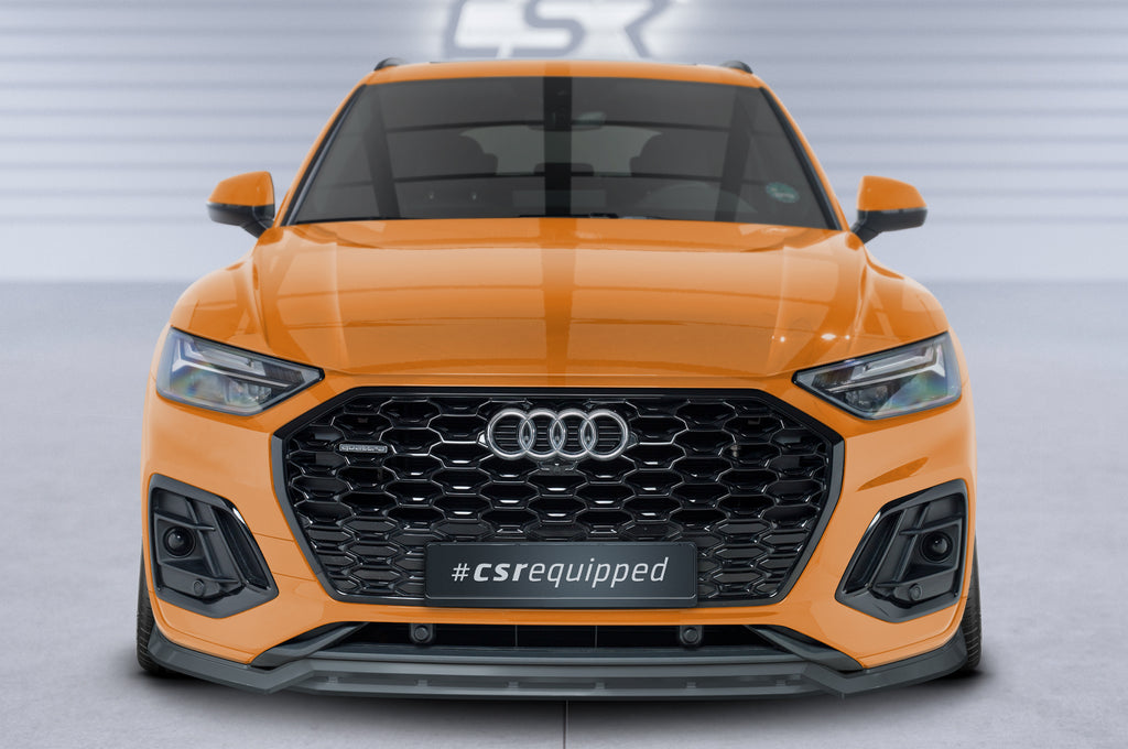 CSR Frontspoiler | Cup-Spoilerlippe mit ABE für Audi Q5 (FY/FYT) S-Line / SQ5 (FY) CSL689-S Strukturiert schwarz matt (keine Lackierung erforderlich)