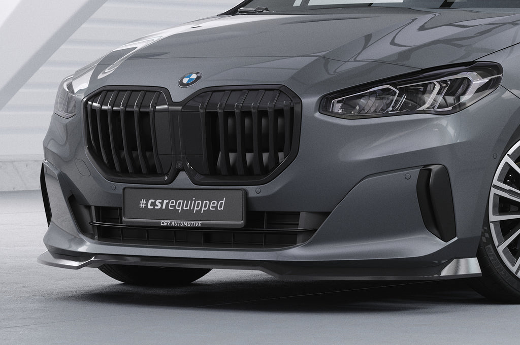 CSR Frontspoiler | Cup-Spoilerlippe mit ABE für BMW 2er (U06) Active Tourer CSL690-S Strukturiert schwarz matt (keine Lackierung erforderlich)