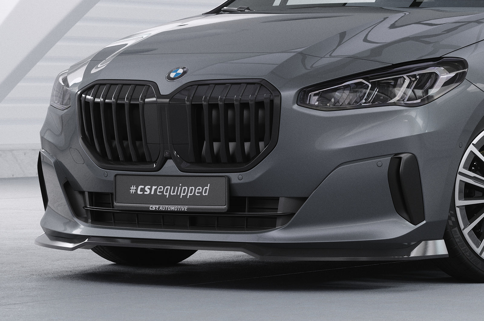 CSR Frontspoiler | Cup-Spoilerlippe mit ABE für BMW 2er (U06) Active Tourer CSL690-L Unlackiert roh (Lackierung erforderlich)