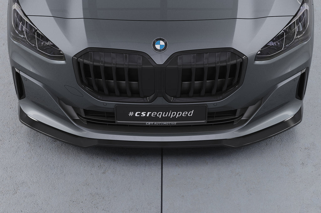 CSR Frontspoiler | Cup-Spoilerlippe mit ABE für BMW 2er (U06) Active Tourer CSL690-S Strukturiert schwarz matt (keine Lackierung erforderlich)