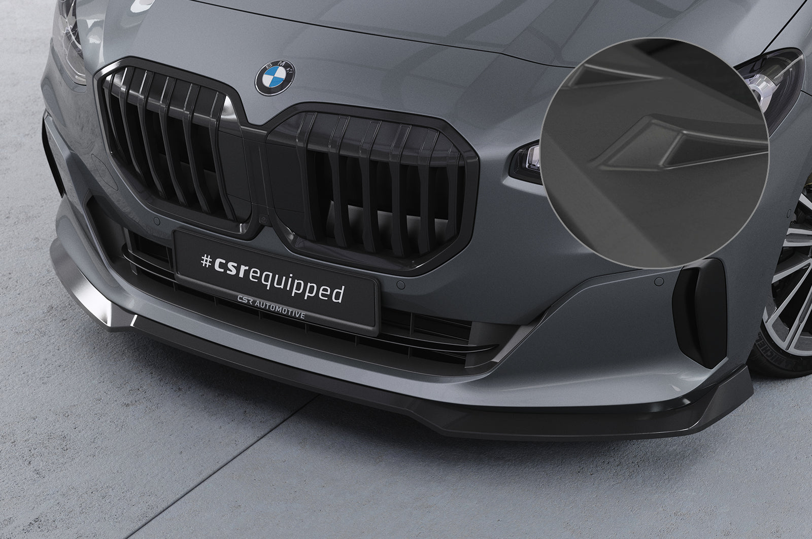 CSR Frontspoiler | Cup-Spoilerlippe mit ABE für BMW 2er (U06) Active Tourer CSL690-L Unlackiert roh (Lackierung erforderlich)